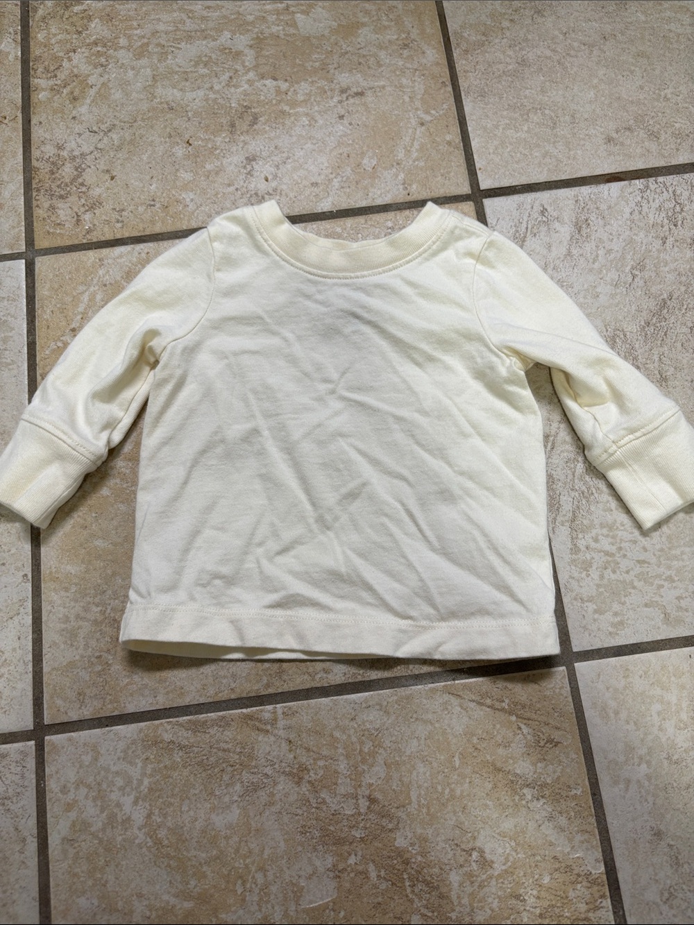 Hanna Andersson Cream Long-Sleeve Tee